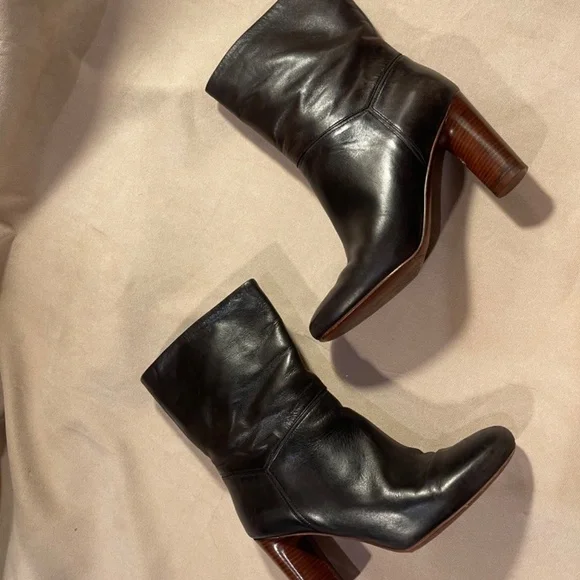 Marc Jacobs Black Leather Ankle Boots Y2k - Picture 3 of 7